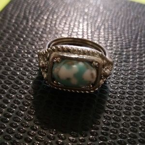 Natural Turquoise Sterling Silver Cocktail Ring